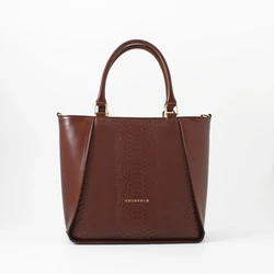 Kolokolo Rose kézitáska - sötétbarna python - 1