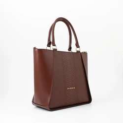 Kolokolo Rose kézitáska - sötétbarna python - 2