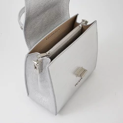 Kolokolo Lora kézitáska - ezüst mini krokó - 2