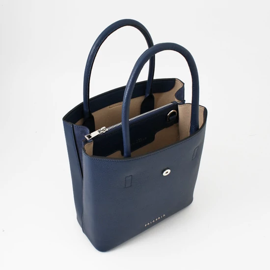 April sötétkék bőrtáska