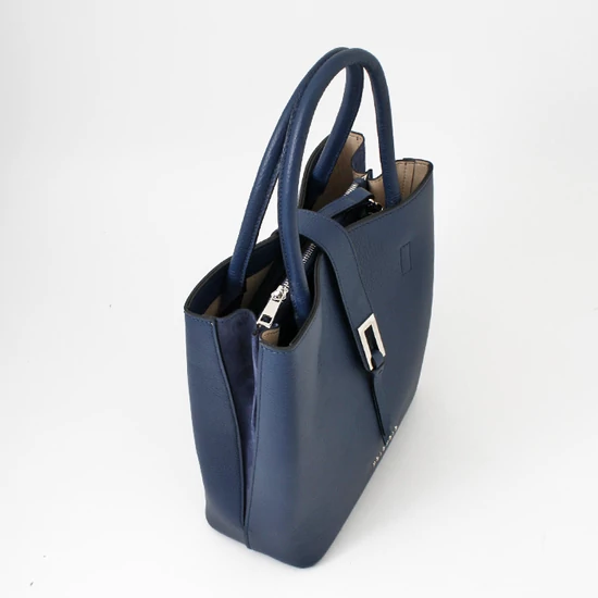 April sötétkék bőrtáska