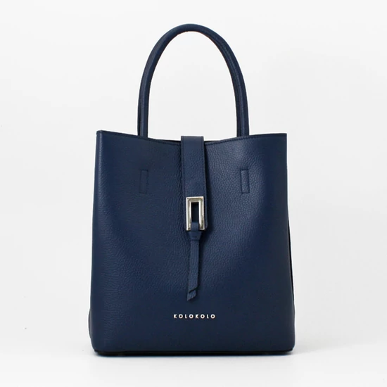 Női sötétkék bőrtáska