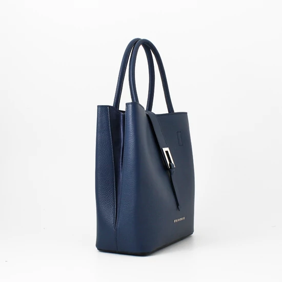 April sötétkék bőrtáska