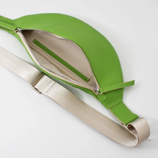 Limezöld crossbody bőrtáska