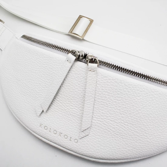 Fehér crossbody bőrtáska