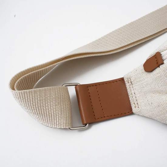Vászon-barna crossbody táska