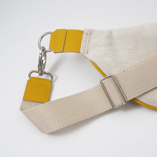 Vászon sárga crossbody táska