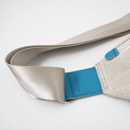 Vászon-türkizkék crossbody táska