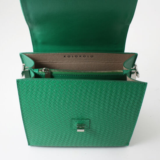 Lora zöld fedeles táska