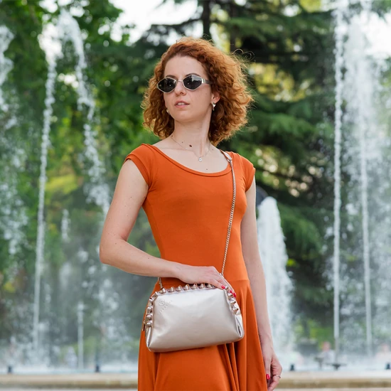 Női metálrózsaszín kistáska-variationBEG003