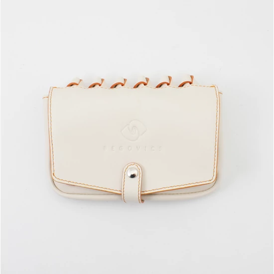 Mini krém bőr övtáska 