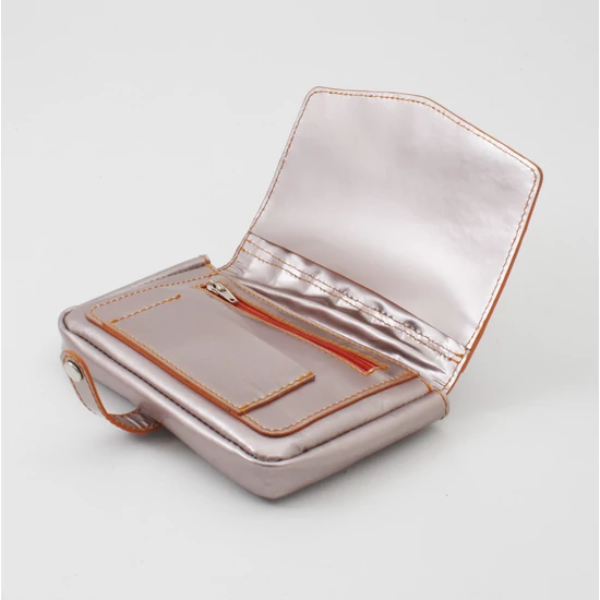 Metál rózsaszín kistáska övre - smallBEG004 