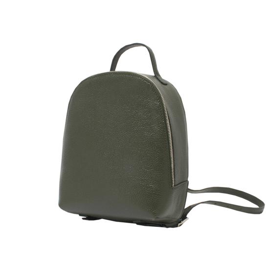 Khaki mini bőrhátizsák