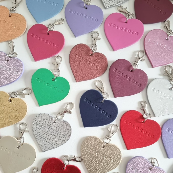 Kolokolo színes szíves kulcstartók