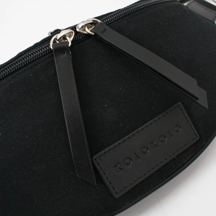 Kolokolo Lumen vászon crossbody táska - fekete - 5
