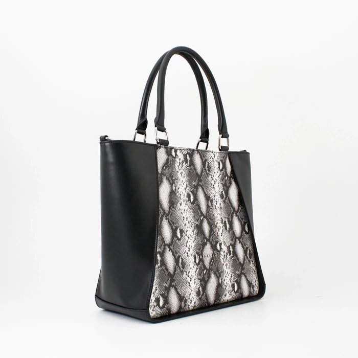 Kolokolo Rose kézitáska - fekete/fehér kígyómintás - 2