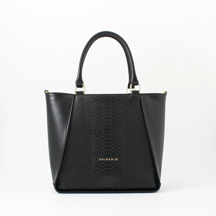 Kolokolo Rose kézitáska - fekete python - 1