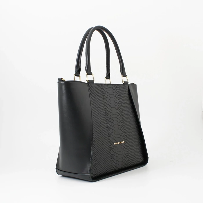 Kolokolo Rose kézitáska - fekete python - 2