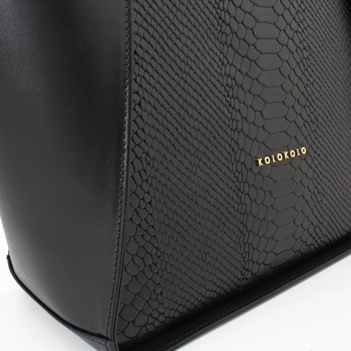 Kolokolo Rose kézitáska - fekete python - 5