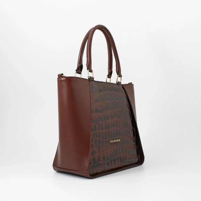 Kolokolo Rose kézitáska - sötétbarna krokó - 2