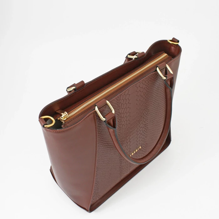 Kolokolo Rose kézitáska - sötétbarna krokó - 3