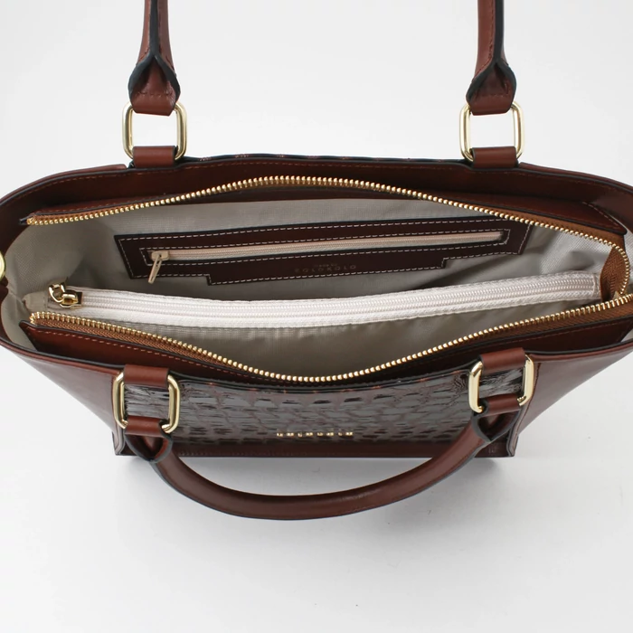 Kolokolo Rose kézitáska - sötétbarna krokó - 6