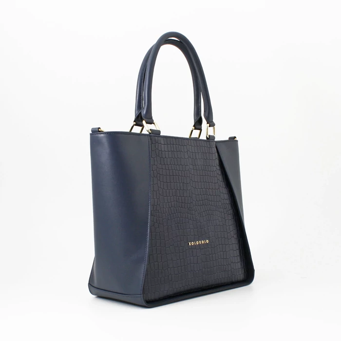 Kolokolo Rose kézitáska - sötétkék krokó - 2