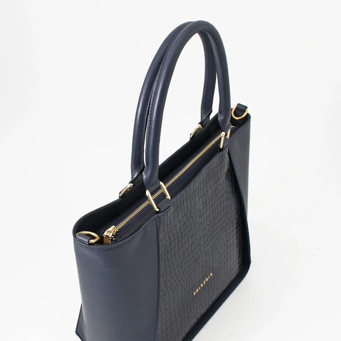 Kolokolo Rose kézitáska - sötétkék krokó - 3