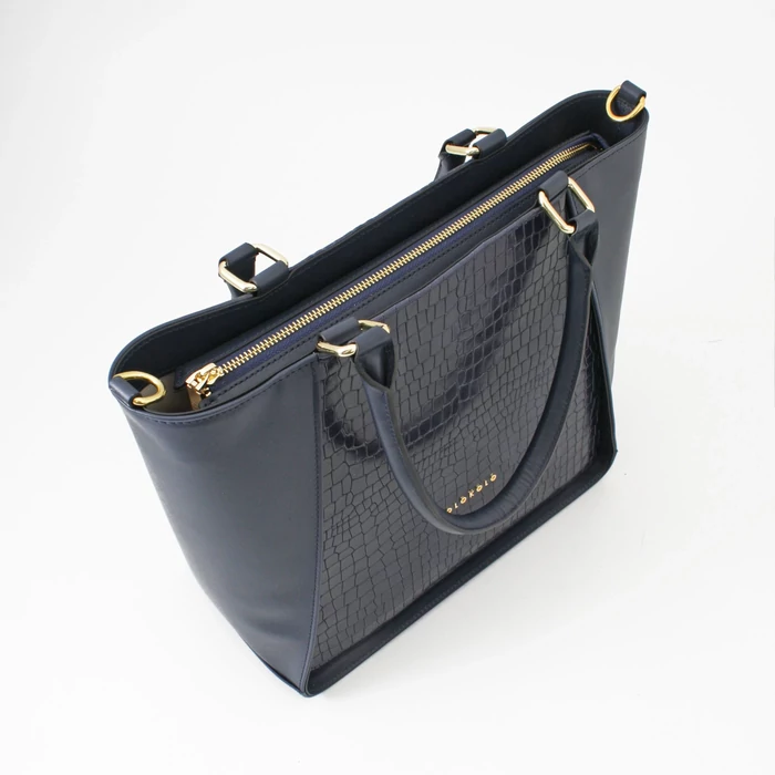 Kolokolo Rose kézitáska - sötétkék krokó - 4