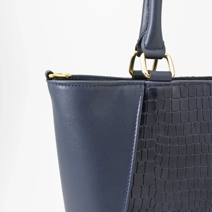 Kolokolo Rose kézitáska - sötétkék krokó - 5