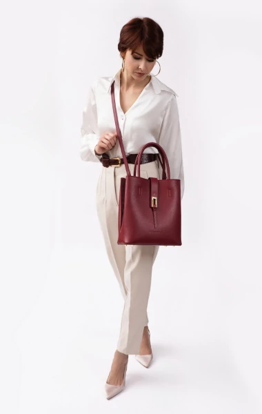 Kolokolo bordó april táska, bőr kézitáska